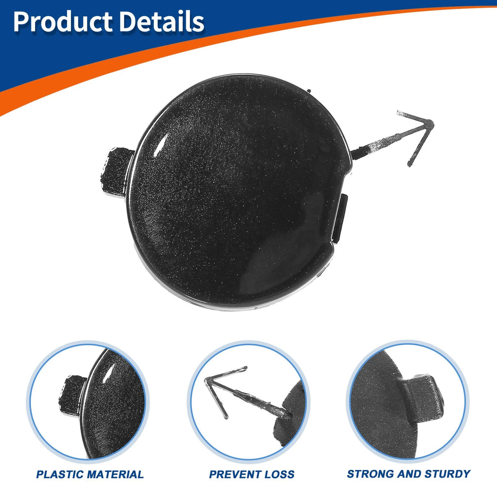 Front Left Tow Hook Cover for Mazda 6 (2003–2005) No.GJ6A50A11C Black