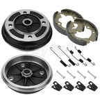 Set of 2 Front Brake Drums w/Shoes Kit for Kawasaki (41038-1219, 41048-1077, 92043-1398)