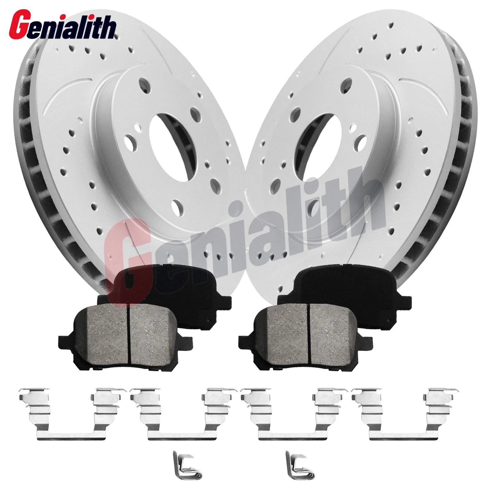 10.8in Front Disc Rotors + Ceramic Brake Pads Kit for Toyota Avalon (2000–2004)