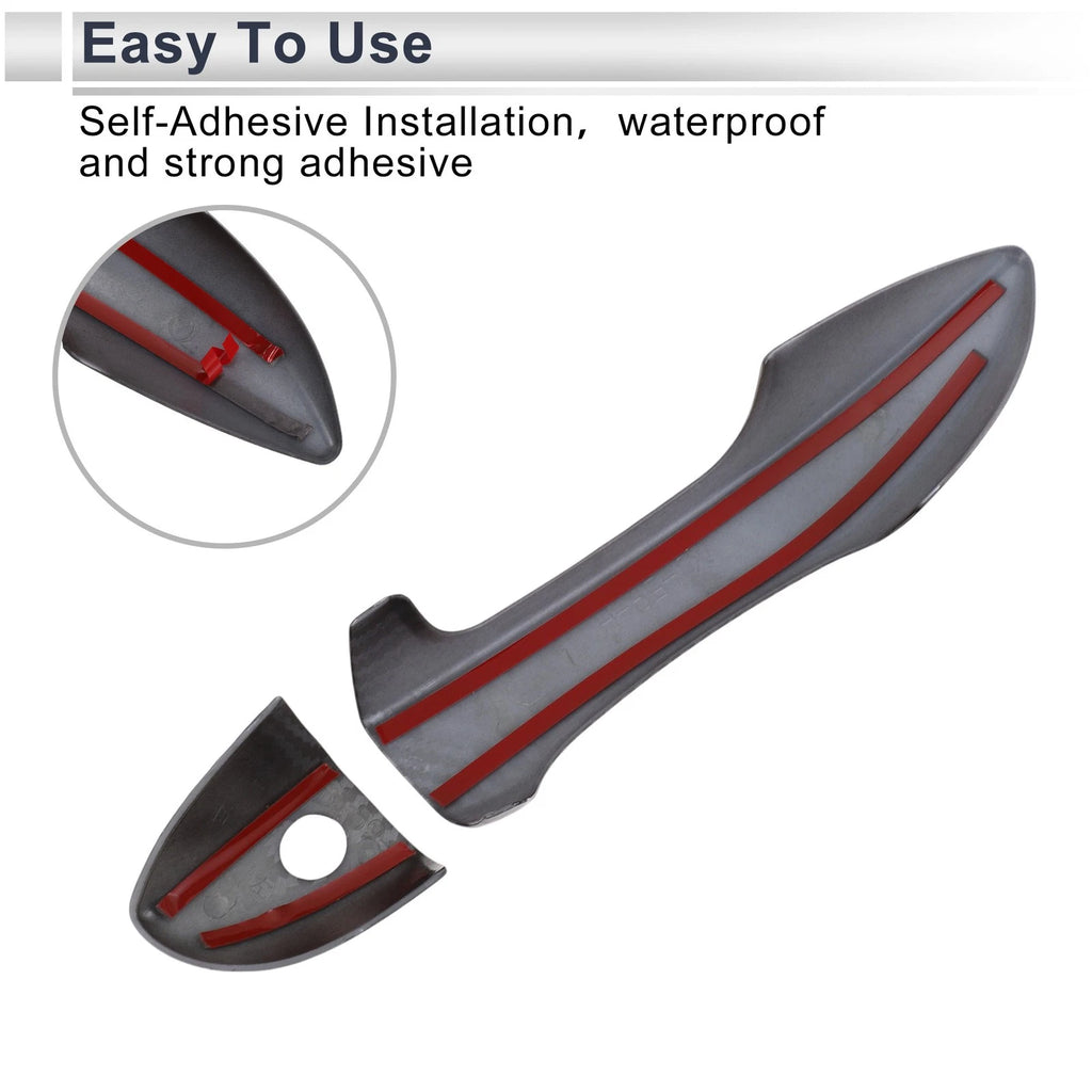 Door Handle Cover Trim for Toyota Corolla (Carbon Fiber Black)