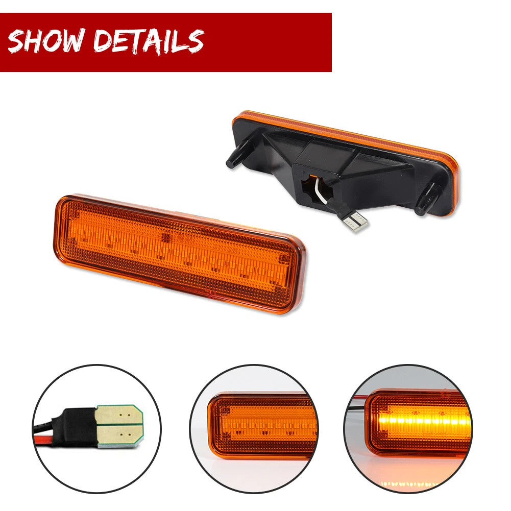 LED Front Fender Side Marker Lights for El Camino & Caballero (1982–1987)