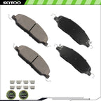 Front Ceramic Brake Pads with Hardware for Ford Mustang (2010–2012)