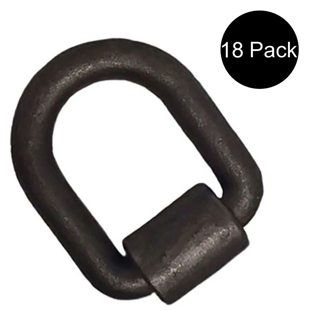 Set of 4 Weld On D Ring Tie Down Rings for Trailer Truck (15,000 WLL)