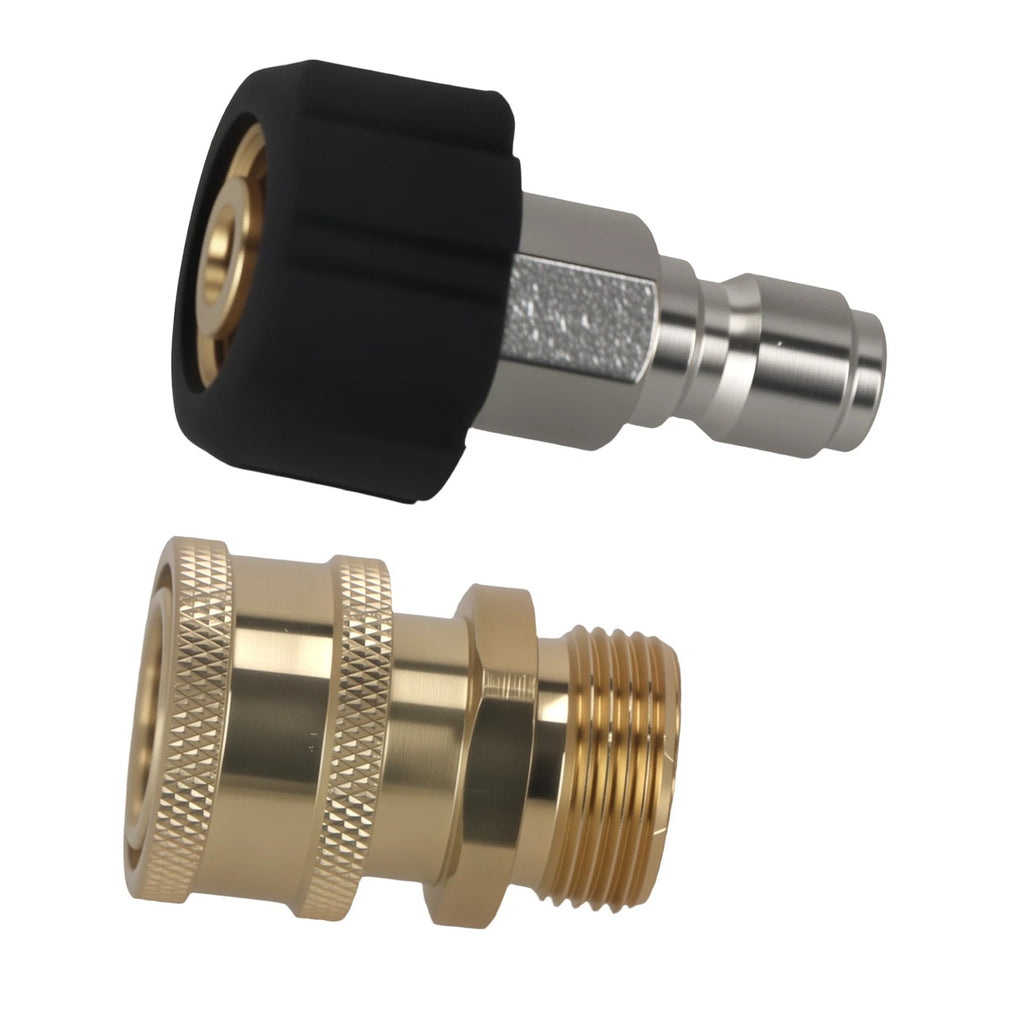 M22-14mm to 3/8" Quick Connect Pressure Washer Fitting 5000PSI Brass