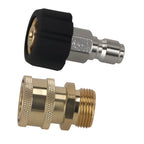 M22-14mm to 3/8" Quick Connect Pressure Washer Fitting 5000PSI Brass