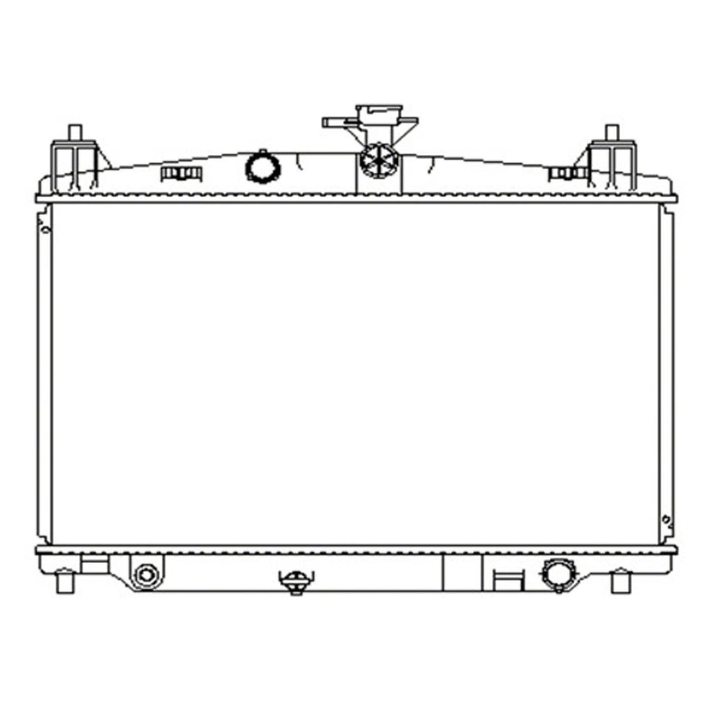 Replacement Plastic/Aluminum Radiator For 2011-2014 Mazda Mazda 2