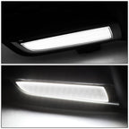 Pair Front Bumper Fog Light Bezels for Honda Civic Sedan/Coupe (2016–2018) w/ LED DRL