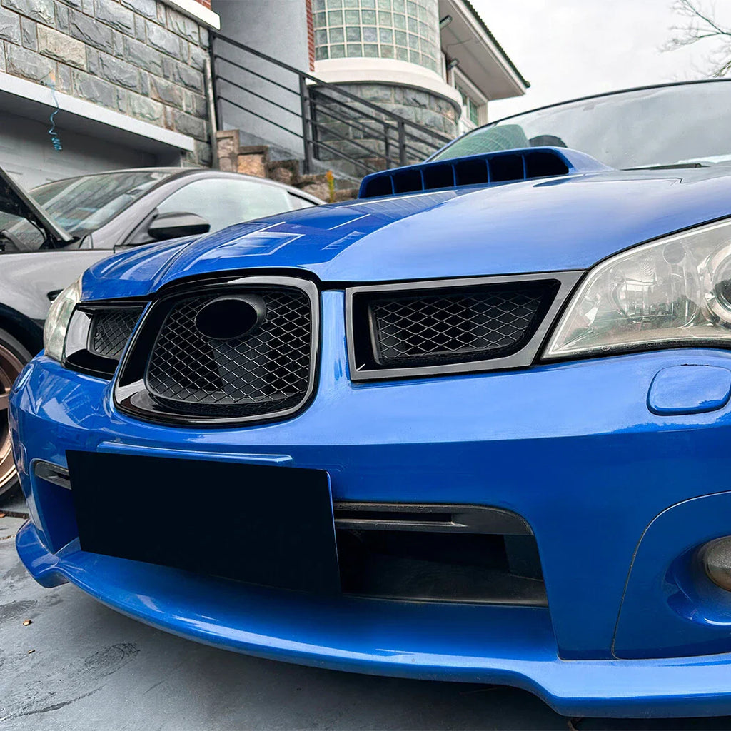 Front Bumper Grill Grille Set for Subaru Impreza WRX STI (2006–2007)