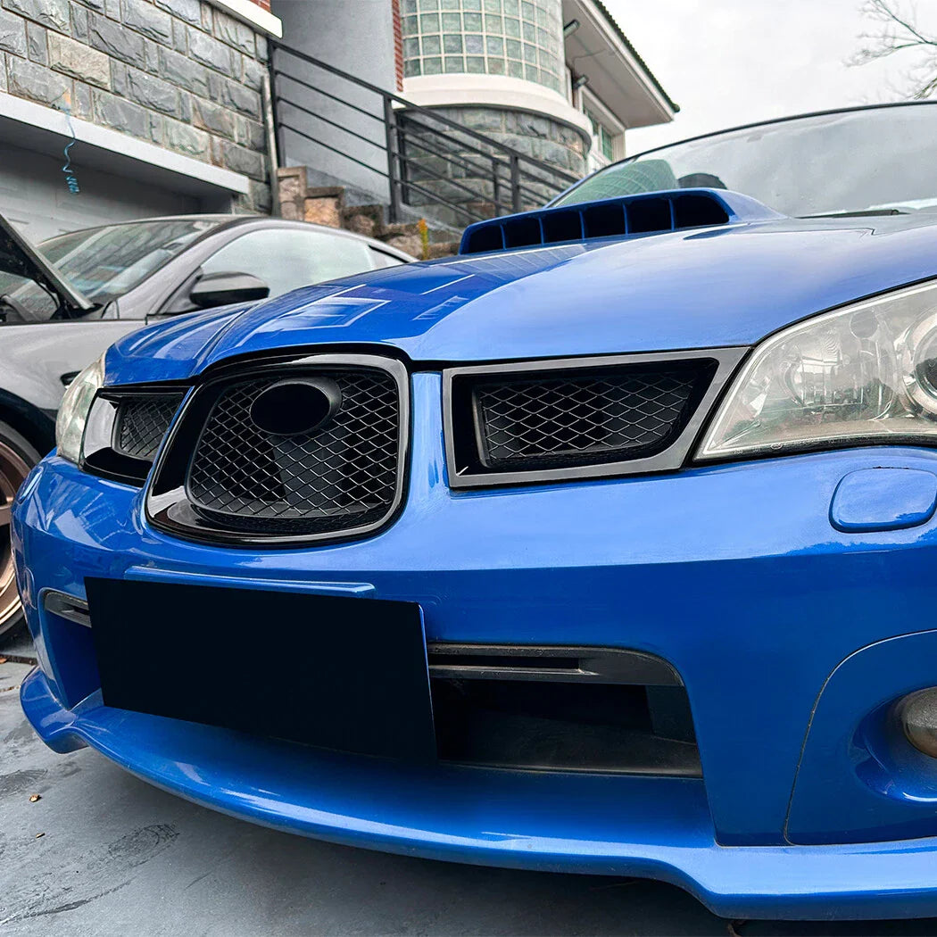 Front Bumper Grill Grille Set for Subaru Impreza WRX STI (2006–2007)