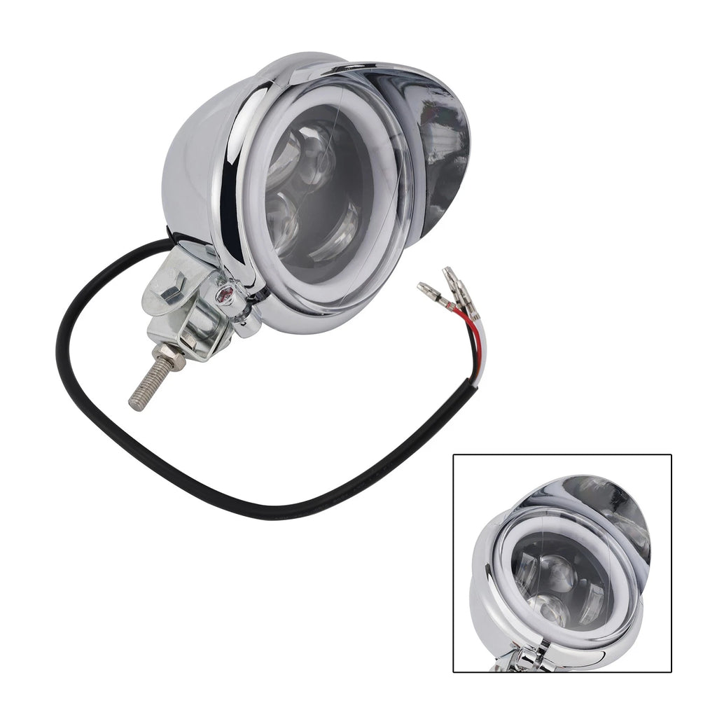 Headlight Lamp for Motorcycle (Universal, Chrome)