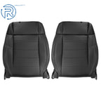 Set of 2 Black Leather Seat Covers for Jeep Wrangler (2007-2012)