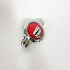Chrome Red Medallion Concho Backrest Emblem for Harley Davidson (61400327)