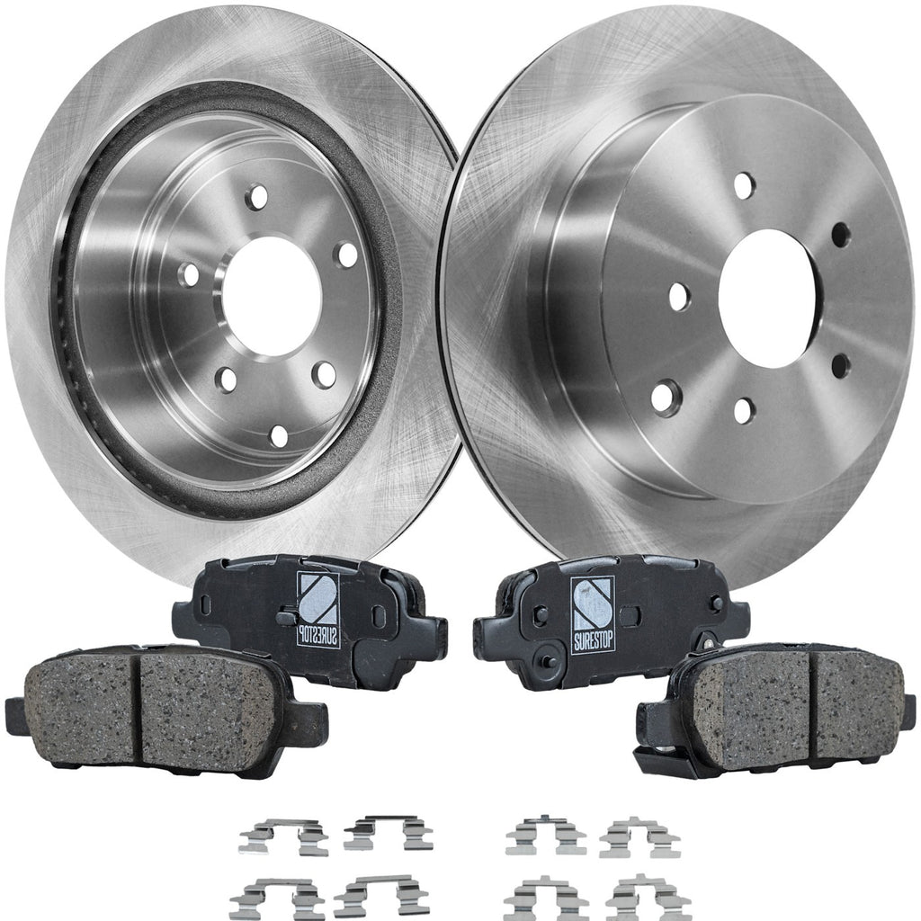 Rear Brake Rotor and Pad for Nissan Pathfinder Murano Quest Infiniti FX35