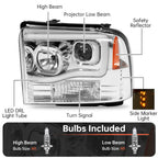 Projector Headlights for Ford F250-F550 Super Duty (2005–2007) LED DRL