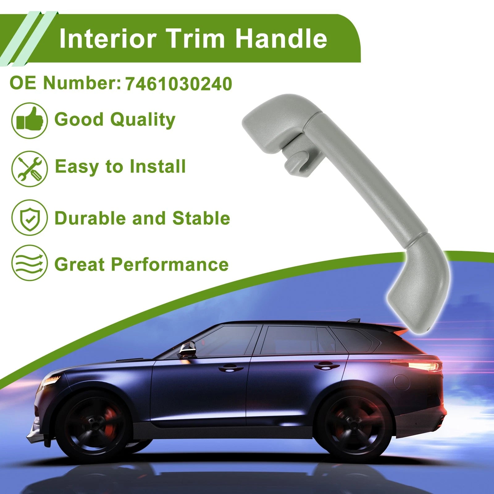 1Pc A Pillar Grab Handle for Toyota Camry (2007–2011) ABS Gray