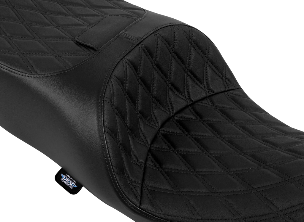 Freedom Seat for Harley-Davidson (2014–2023) - Vinyl - Double Diamond Black Stitch
