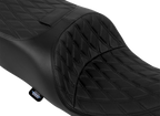 Freedom Seat for Harley-Davidson (2014–2023) - Vinyl - Double Diamond Black Stitch