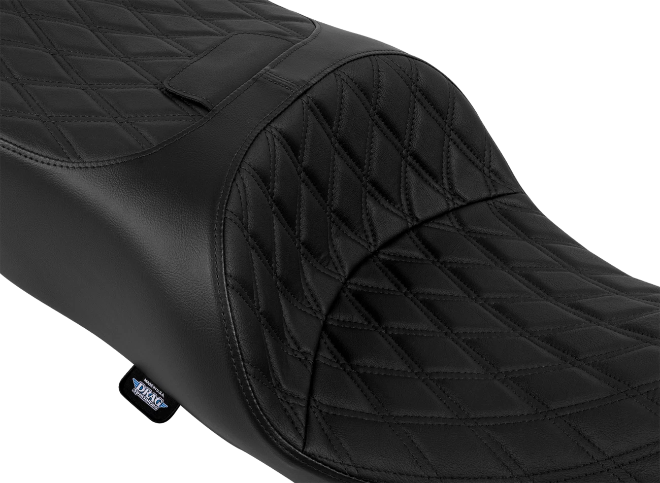 Freedom Seat for Harley-Davidson (2014–2023) - Vinyl - Double Diamond Black Stitch