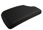 Leather Console Lid Armrest Cover for BMW E90 (2005–2013) Orange Stitch