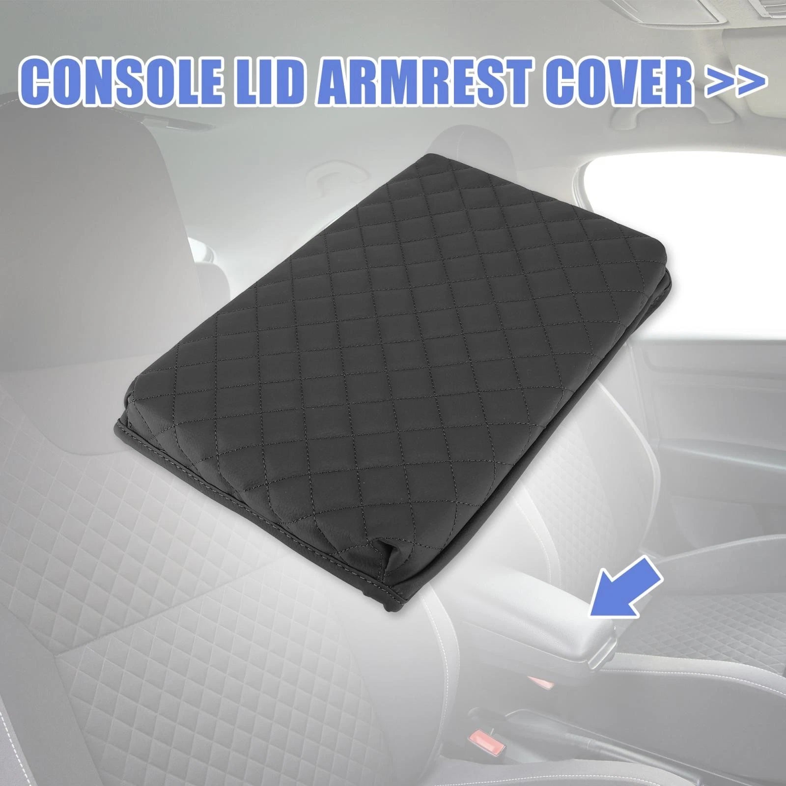 Center Console Lid Armrest Cover for Ford F150 (2009–2014) Black