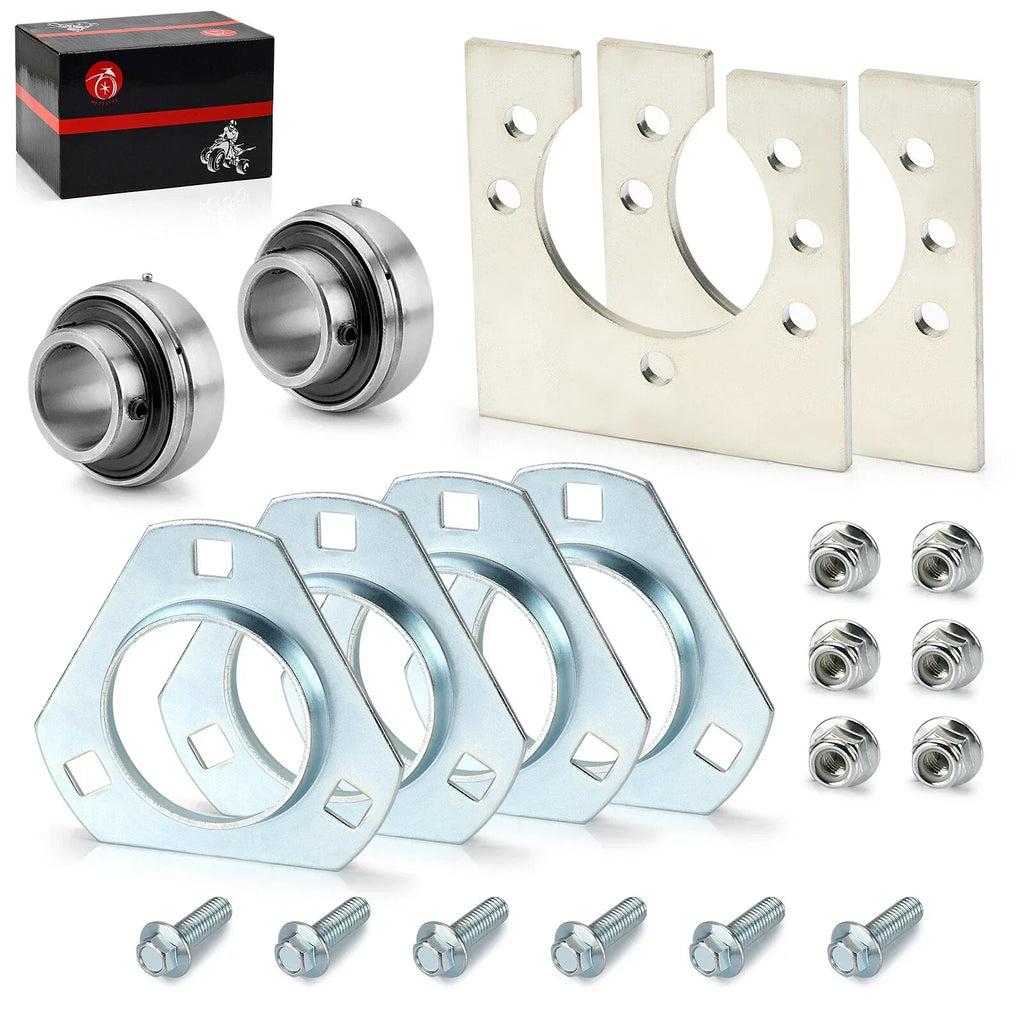Live Axle Bearing Kit 1x for Go-Karts/ATV with 3 Hole