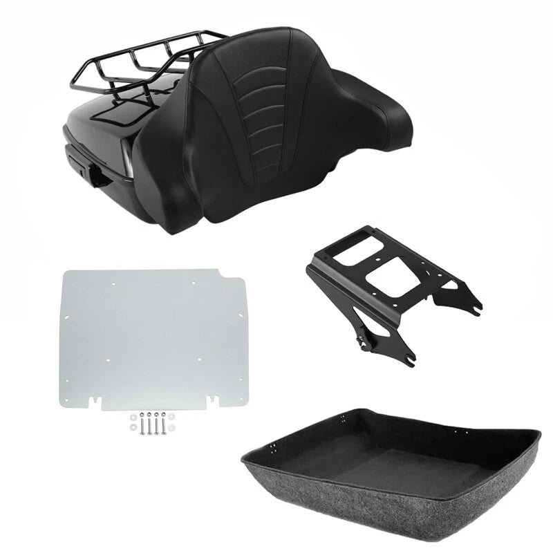 Chopped Trunk Backrest Rack Mount Plate for Harley Touring Glide (2009–2013)