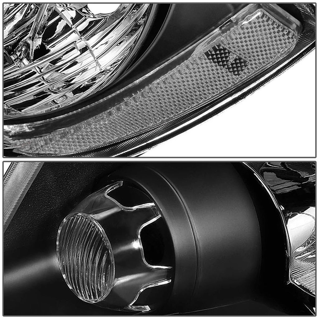 Pair of Black/Clear Signal Headlight Lamps for Grand Cherokee (2011–2013)