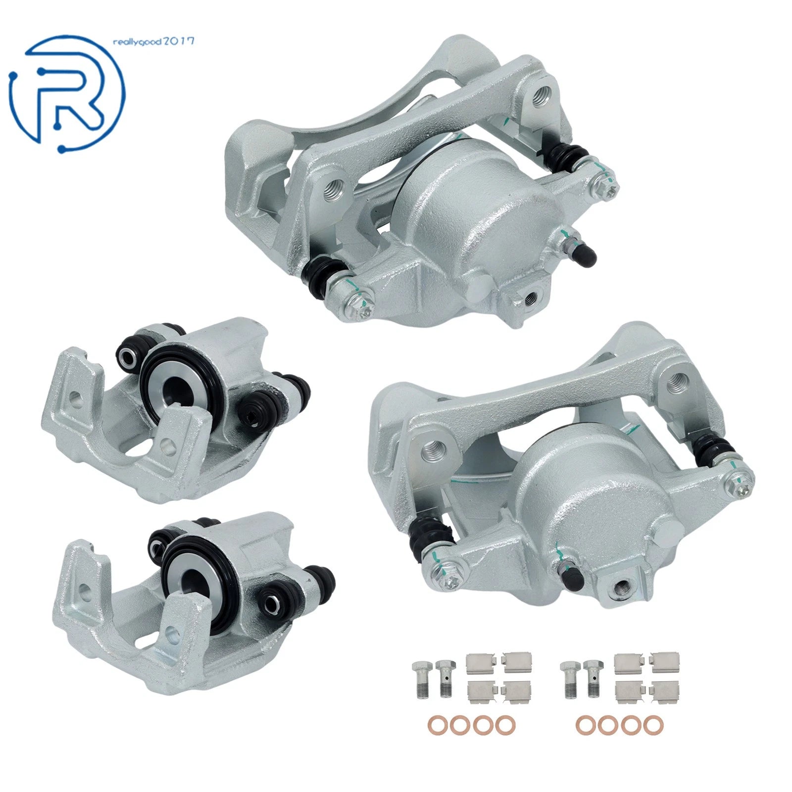 Set of 4 Brake Calipers for Jeep Liberty 2.4L 2.8L 3.7L (2003–2007)