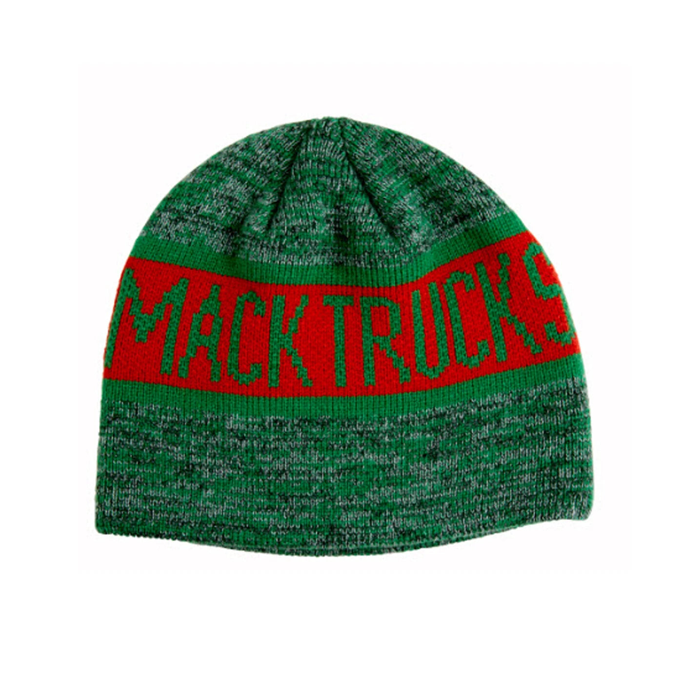 Mack Trucks Retro Green & Red Knit Beanie Cap for Mack Trucks