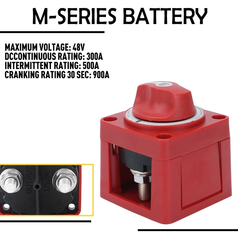 M-Series 6006 Battery Disconnect Switch for Marine Power Boat RV (12-48V)