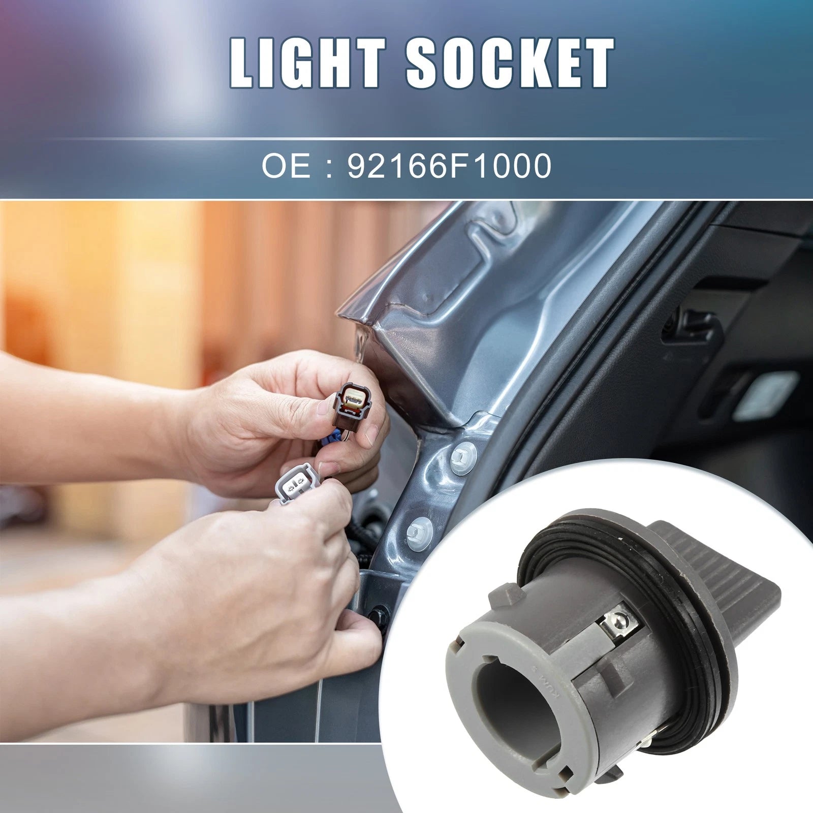 Turn Signal Light Bulb Socket Holder 92166F1000 for Kia Sorento (2021–2022)