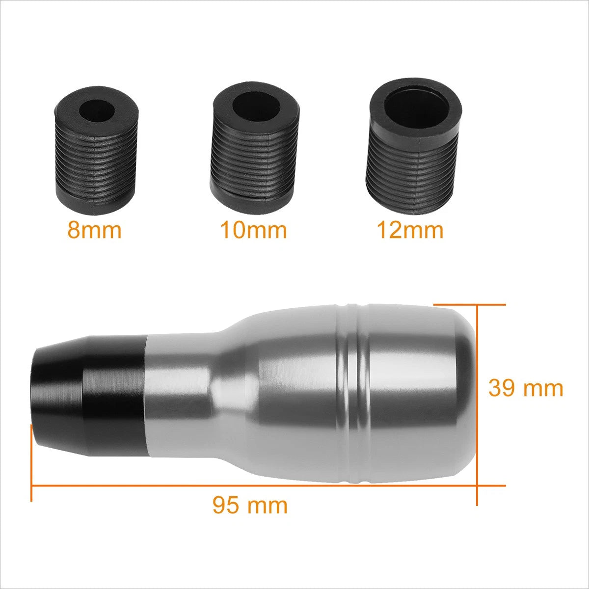 J2 Barrel Type Aluminum Shift Knob for Universal 6-Speed Manual (No Year)