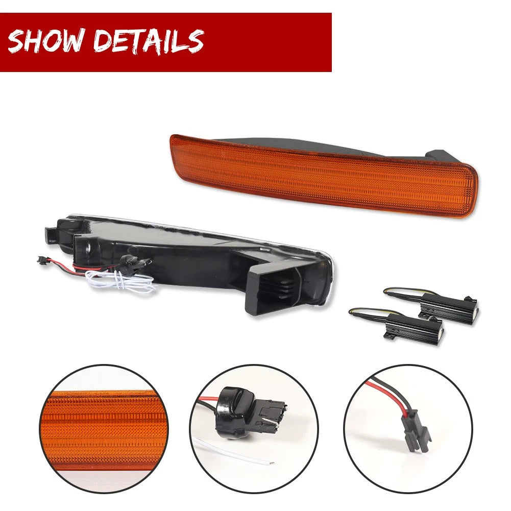 Amber LED Front Bumper Signal Lights for Honda Accord (1996–1997)