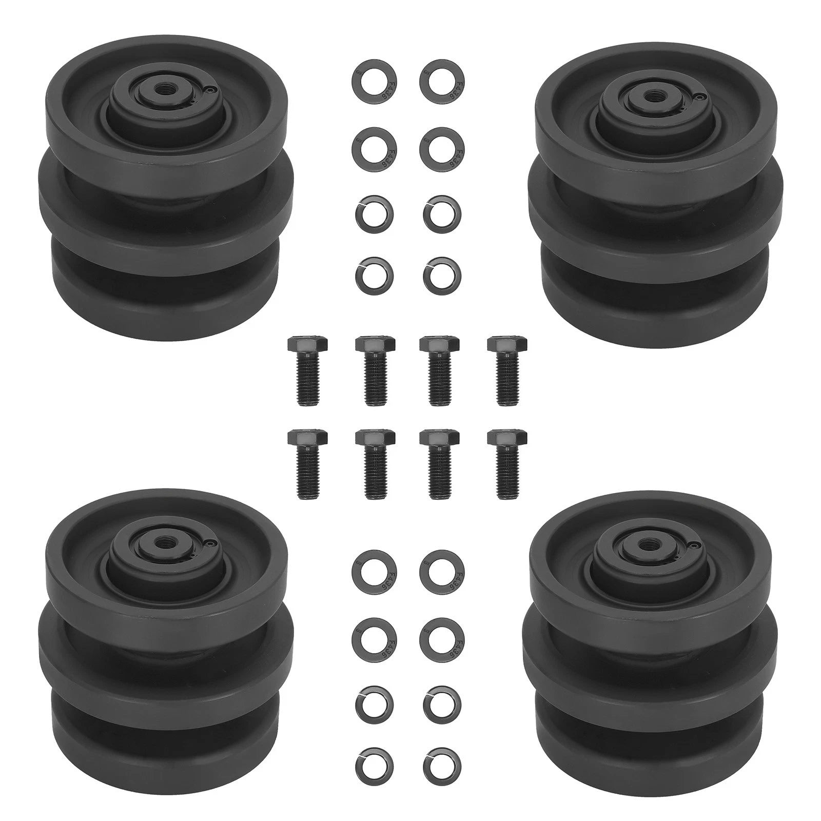Set of 4 Track Rollers for Bobcat Skid Steer Loader (T140–T250)