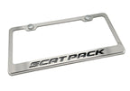 License Plate Frame Solid Black Inlay for Dodge Scat Pack (2015–2023)