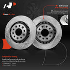 Set of 2 Front Disc Brake Rotors & Ceramic Pads for Ford Taurus (2008–2009)