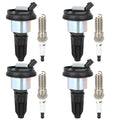 Set of 4 Ignition Coils & Spark Plugs for Isuzu I-280, Chevy Colorado, Canyon