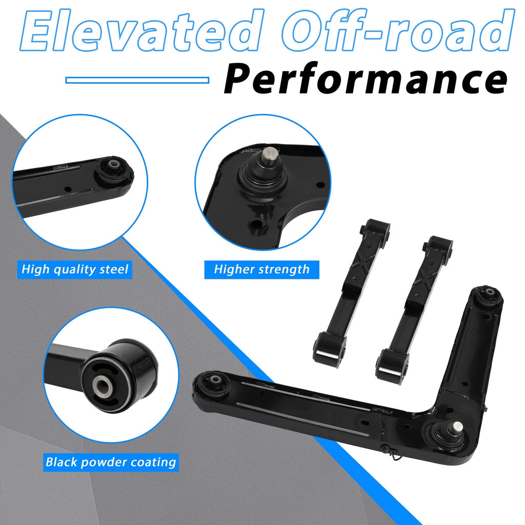3Pcs Rear Upper Lower Control Arm Kit for Jeep Liberty (2004–2007)