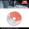 Cut-off Wheel 100 Pack for Metal & Stainless Steel (5"x0.040"x7/8")
