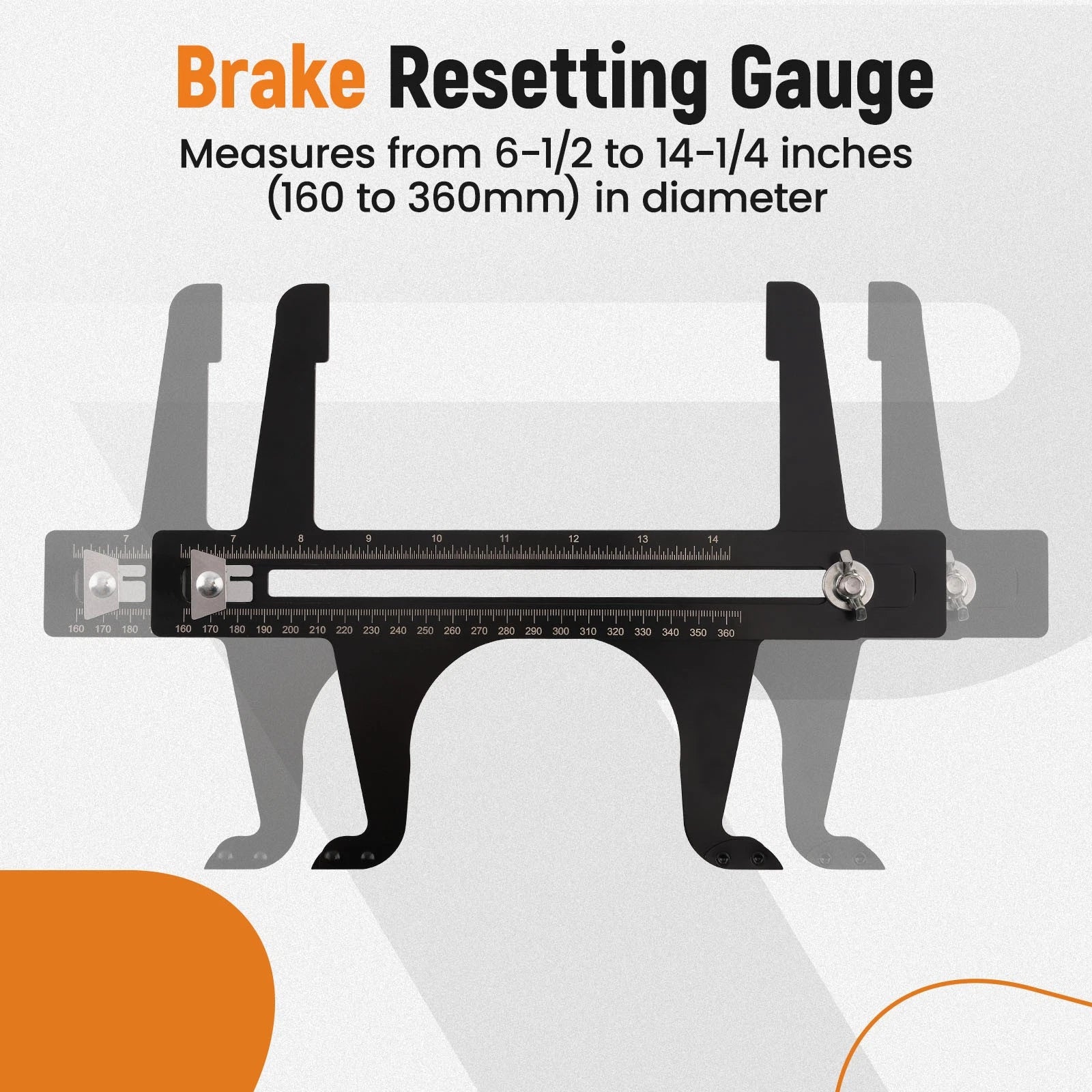 Brake Resetting Gauge Tool for Universal Use (160-360mm)