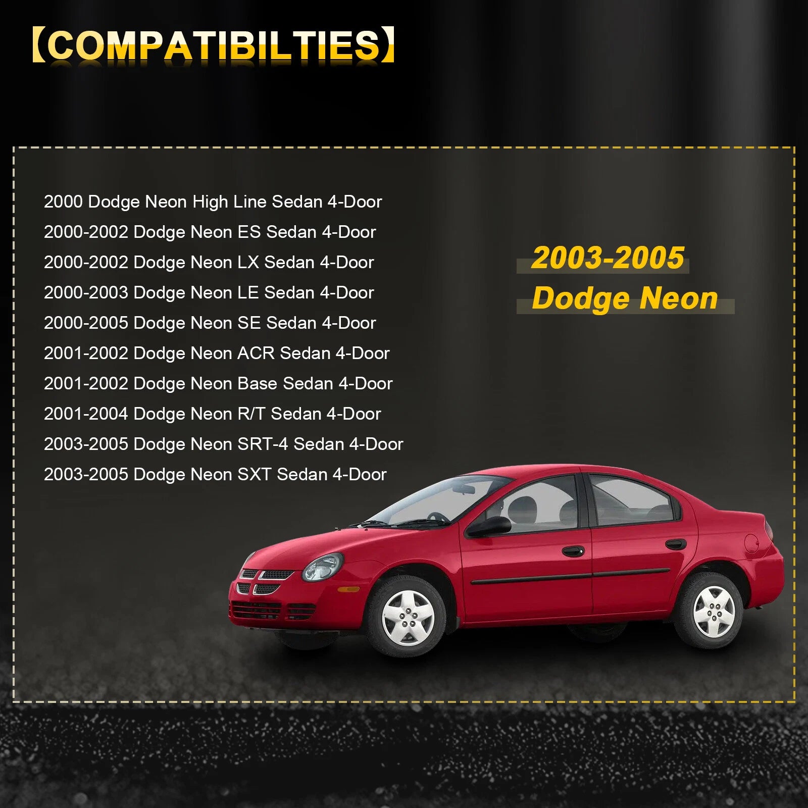 Coilover Shocks Struts Springs Kit for Dodge Neon (2003–2005)