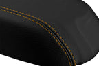 Leather Console Lid Armrest Cover for Ford Taurus (2010–2019) Orange Stitch