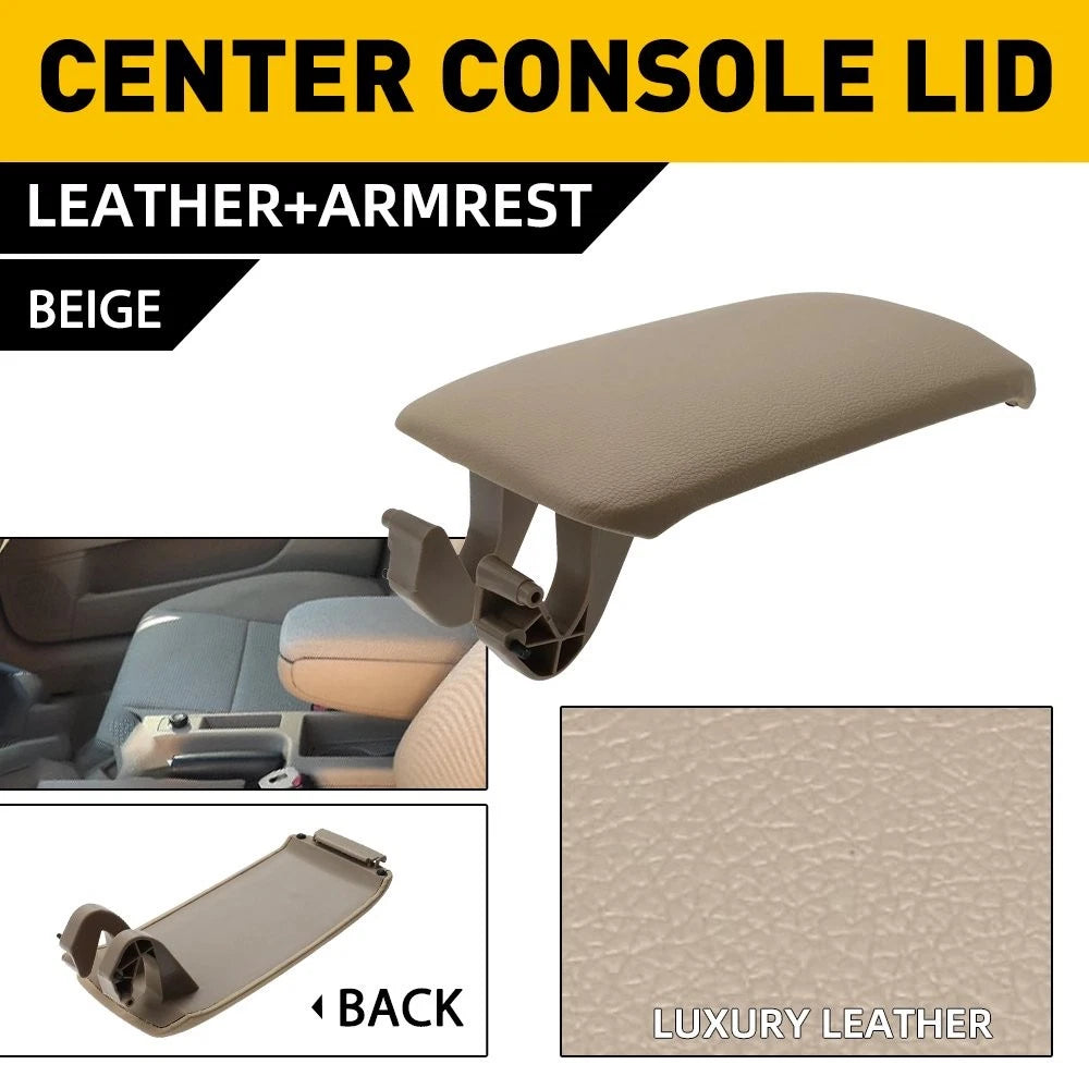 Beige Leather Armrest Center Console Lid 8P0864245P for Audi A3 (2003–2012)
