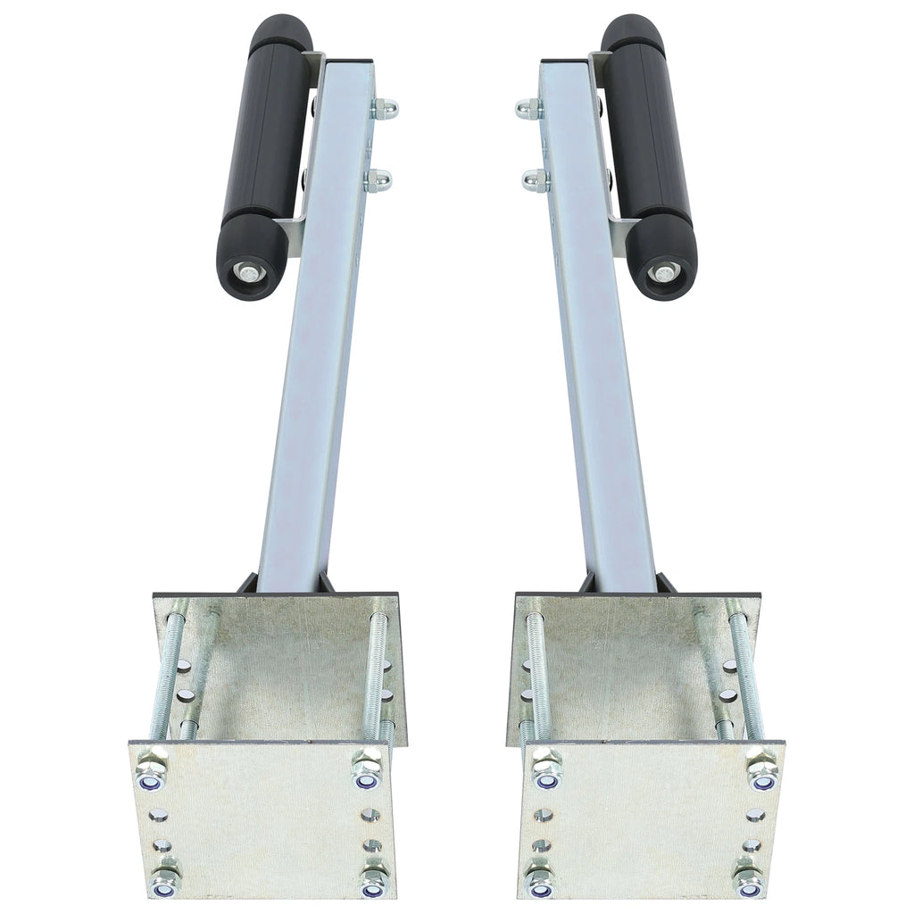 Pair Zinc-Plated Steel Roller Guide-On for Boat Trailer (Sailboat)