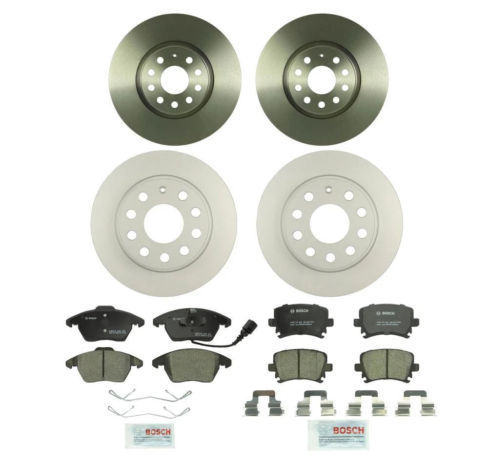 Disc Brake Pad & Rotor Kit for Volkswagen (Front & Rear, 312mm/253mm)
