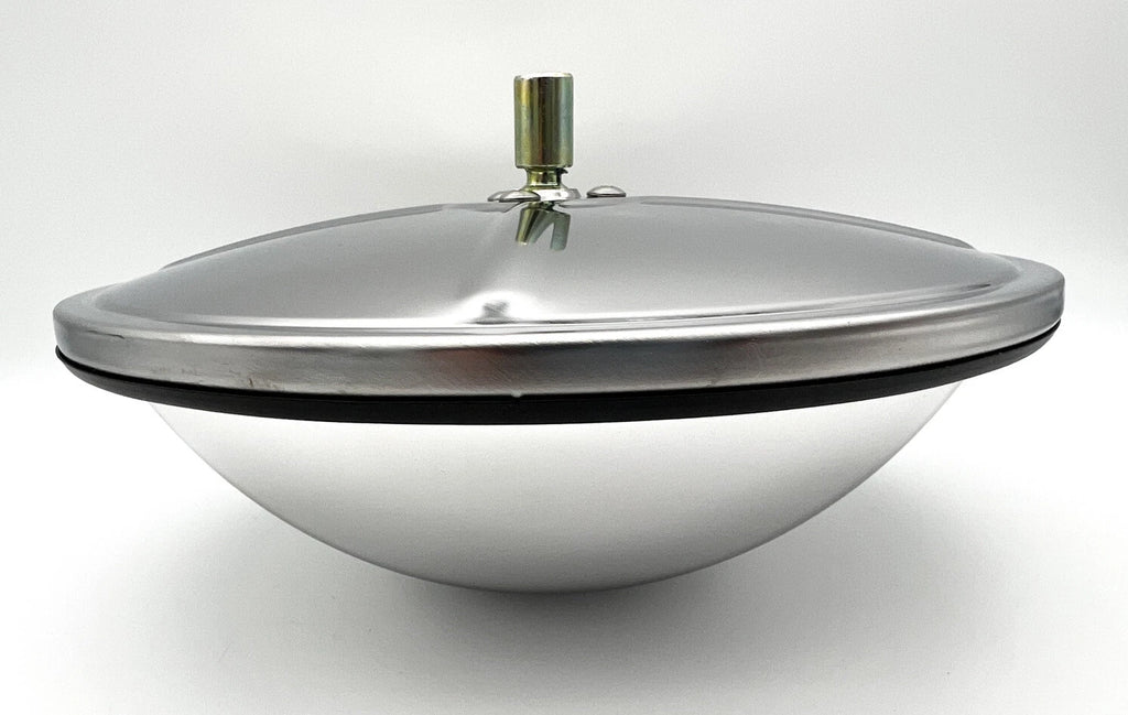 Ribbed Stainless Fisheye Convex Mirror with Center Stud for Universal