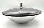 Ribbed Stainless Fisheye Convex Mirror with Center Stud for Universal