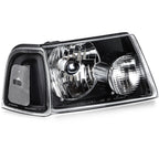 Set of 2 Headlight Assemblies for Ford Ranger (2001–2011) Black Housing