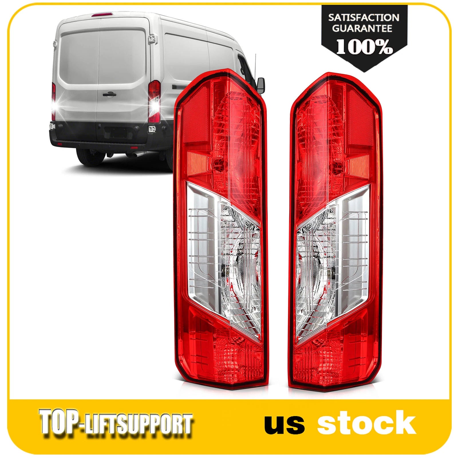 Rear Tail Light Assembly for Ford Transit 150 250 350 (2015–2023) Red Housing