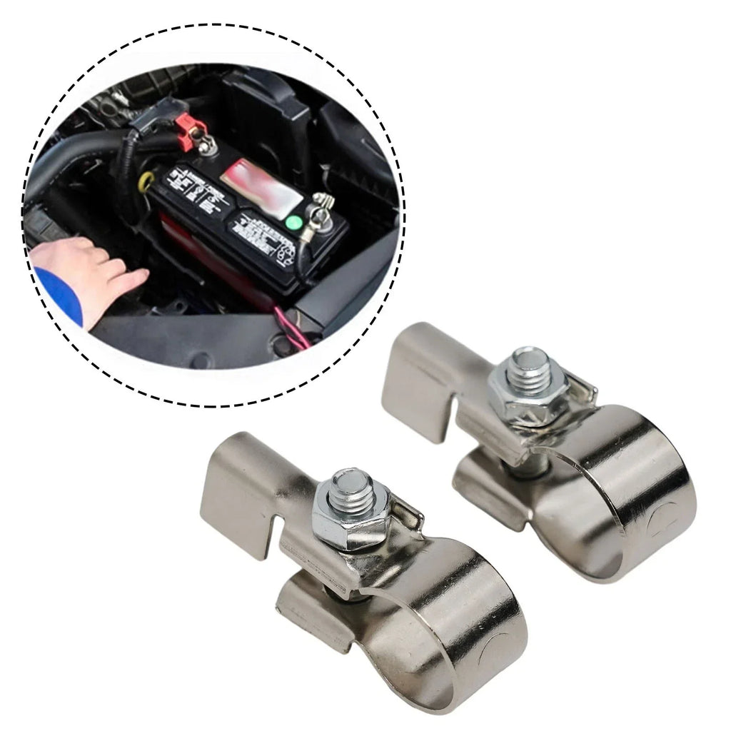 2 x Battery Cable Pure Copper Terminal Clamp Connectors 16-18MM for Car Buses
